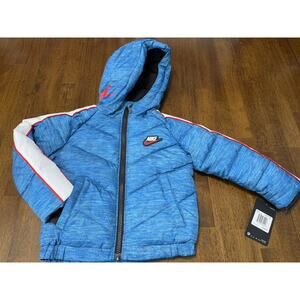 NWT Nike Boys Heavy Coat Game Royal Blue Red White 76H861-U89 2T $100
